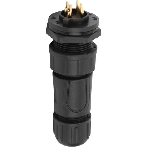 Connecteur Électrique Étanche 4 Pôles avec Verrouillage Fileté pour Câbles 10A 125V