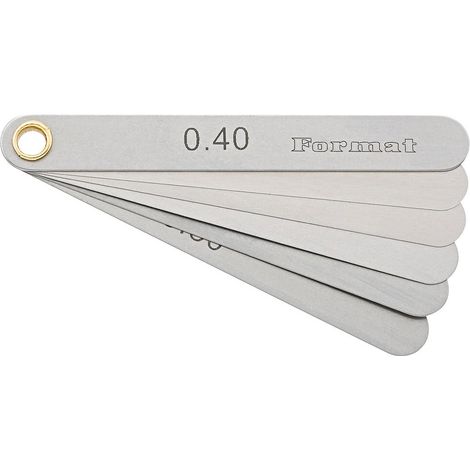 FORMAT Präzisions-Fühlerlehre 6 Bl. 0,1-0,4mm T3 (1/2)
