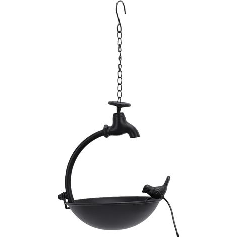 Solar Hanging Bird Bath with Fountain, Metal Basin (1/5)