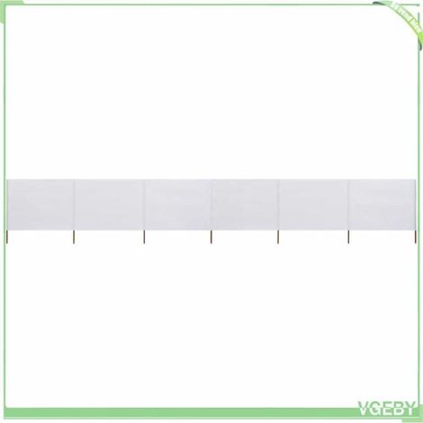 Paravent pliable - FAFEICY - Mod. 44543 - 6 panneaux - 800 x 80 cm - Blanc (1/5)