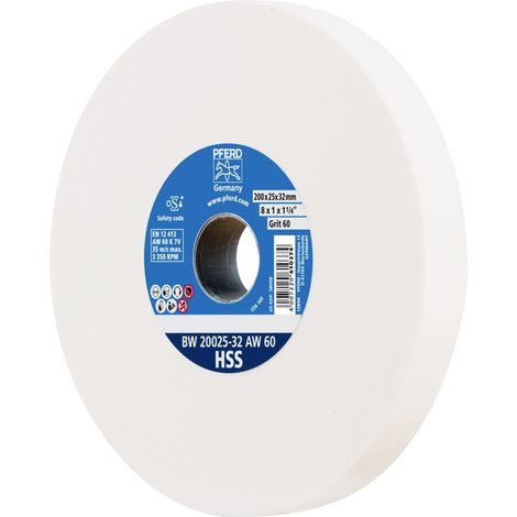 PFERD TOOLS Schleifbockscheibe Ø 200x25 mm Bohrung-Ø 51 mm A60 zum Schärfen von HSS-Bohrern (1/5)
