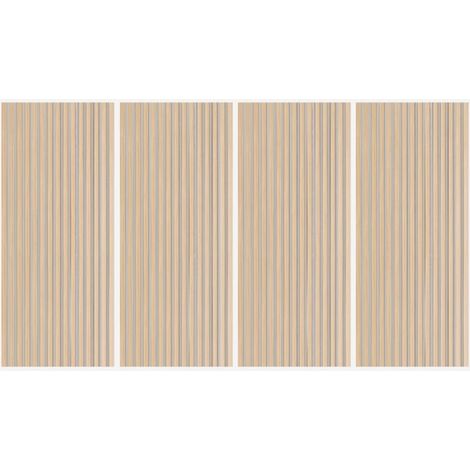 4 x Schalldämmende dekorative Akustikpaneele 120x60 cm Wand Birkenholz Tabb-OW