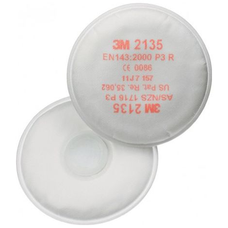 Filtre à particules rond 2135 EN 143:2000 P3 pour 4000370675-680 -690-691 3M (Par 20)