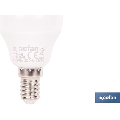 Lampadina LED sferica E14 6,5 W 806 lm 3000 K (1/4)