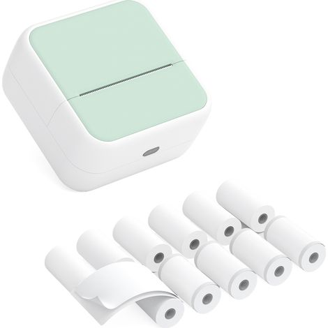 Mini imprimante de poche portable, impression thermique instantanée, connexion BT sans fil, compatible application Android‑iOS, pour reçus, mémos, autocollants, listes de notes et scrapbooking (1/5)