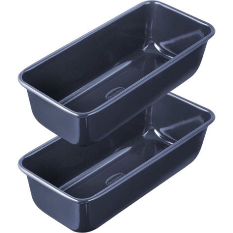 Lot de 2 moules à cake coins arrondis 25 cm Dr. Oetker Back Liebe