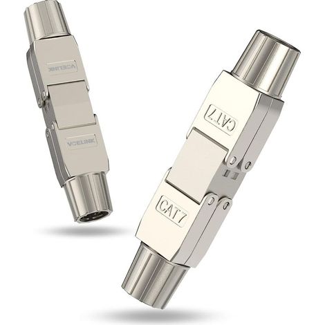 Coupleur RJ45 Cat7 Blindé, Lot de 2 Connecteur de câble CAT 6A Pour l'Extension des Câbles Réseau Cat7/Cat6a/Cat6 (1/5)