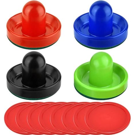 Poussoirs et palets de hockey sur air, raquette de hockey sur air avec sac à cordon pour table de jeu (1/4)