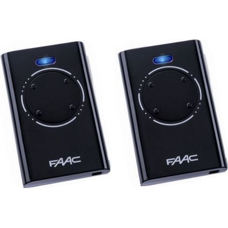 Pack de 2 mandos a distancia FAAC XT4 868 SLH negros (1/3)