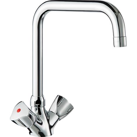 Delabie MBatt. 1-Lochbrg. 45l/min, Schwenkausl. L200, Bediengriffe (1/4)