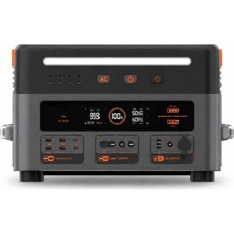 Station d’énergie portable OSCAL PowerMax 2400 Pro 2016 Wh – LiFePO4 2400 W, recharge solaire, maison et secours (1/5)