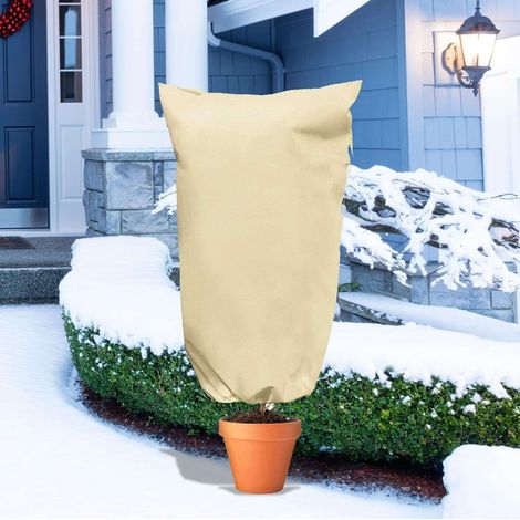 Pflanzenschutzabdeckung gegen Frost, Schutzhaube 100 x 120 cm, beige