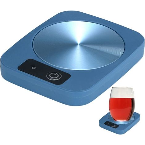 Chauffe-tasse, température constante automatique à 55 °C, pour café, thé et boissons lactées, convient pour le bureau et la maison, bleu (1/5)