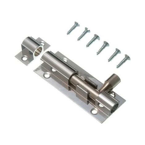 1 loquet de porte en laiton chromé de 6,3 cm (1/2)