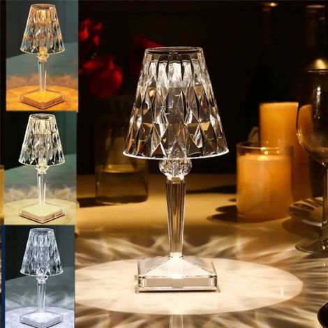 USB-Tischleuchte aus Kristallacryl für Bar und Schlafzimmer, dekorative Leuchte, Geschenk und Nachtlicht