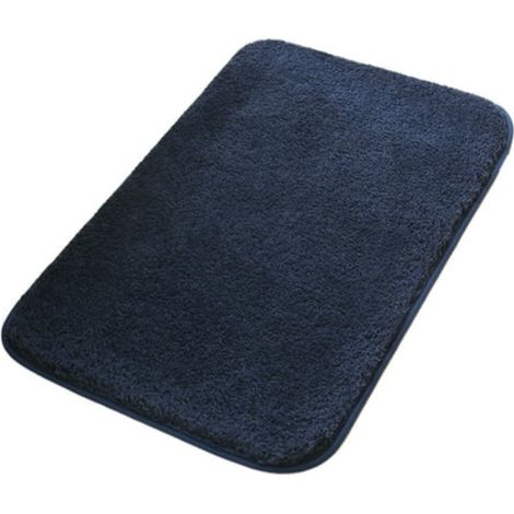 Alfombra azul de poliéster para interiores, de 40 x 60 cm, ideal para baños, cocinas y dormitorios. Antideslizante, absorbente y fácil de limpiar. (1/5)