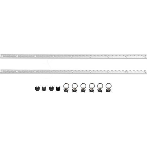 1 paire en aluminium L rail de piste 100 cm Cargo sécurisant le kit de système de liaison avec les raccords de goujon ronds (1/4)