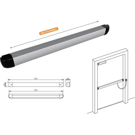 Kontaktleiste 850 mm 2 Kontakte Kabeldurchführung 60 cm IZYX SYSTEMS - SPB85000DLV60 (1/2)