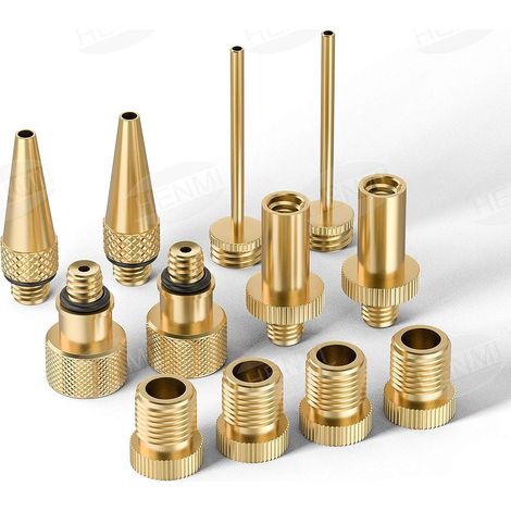 Kit Raccord Gonflage Vélo - 12 Pièces - Pour Valve Schrader Et Presta - Compatible Pompe Manuelle Et Électrique (1/5)