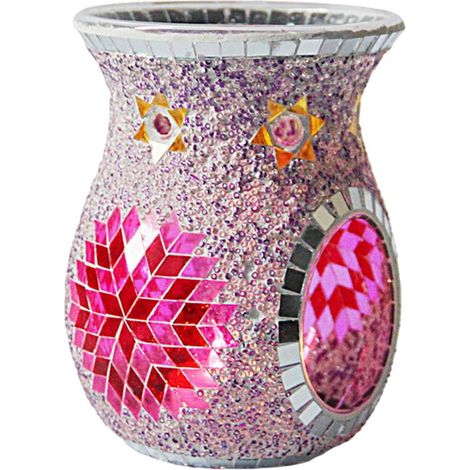 Brûleur À Huile - Brûleur À Cire Pour Huiles Essentielles - Décor Intérieur Maison Café Studio - Verre Artisanal Turc - 10,5 x 10,5 x 14,2 cm - 1 Pièce (1/5)