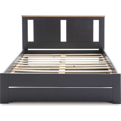 Cama para matrimonio modelo Elara con somier acabado blanco. Para colchón de 140x190 cm (1/4)
