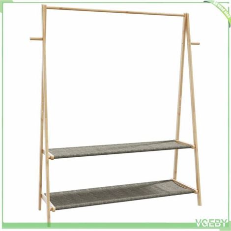 Porte-vêtements - FAFEISY - 4008914 - Bambou - Pliable - 132x45,5x150,5 cm (1/5)