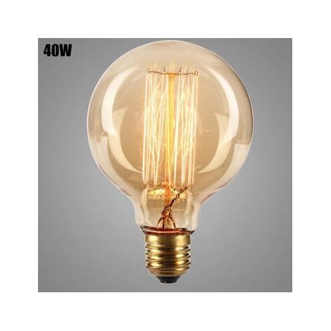 Lampe Vintage Glühbirne Edison E27 G95 40W Glühbirne 1 (1/3)