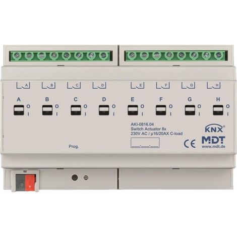 Attuatore elettrico mdt aki-0816.04 8 canali 230VAC