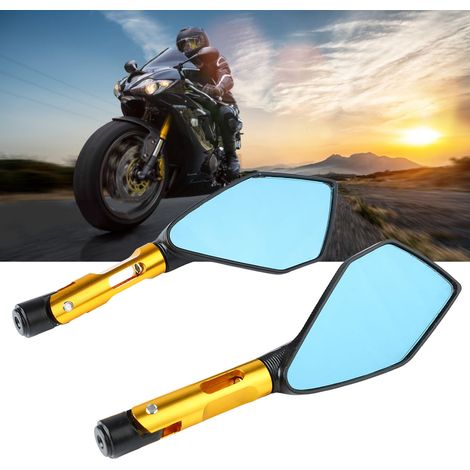(Exklusiv in Mexiko erhältlich) Motorrad-Rückspiegel-Modifikationsteile, Reflektor, Rückspiegel aus Aluminiumlegierung, universell für Elektrofahrzeuge, Gold (1/5)