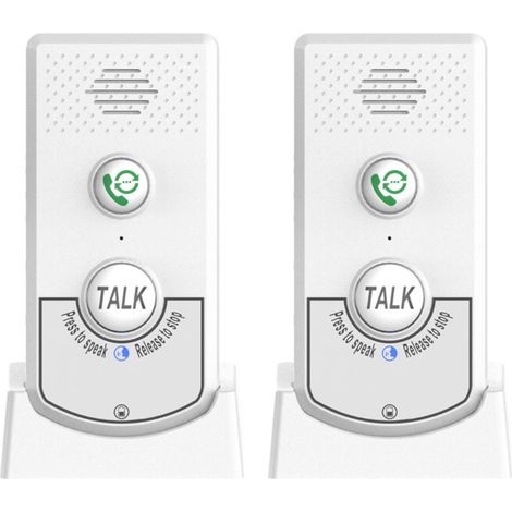 Interphone Sans Fil - 2 Voies - Portée 1000 M En Espace Ouvert - Batterie 2000 MAh - Pour Usage Intérieur Et Extérieur - Lot De 2 (1/5)