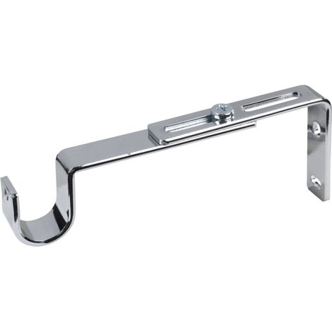 2 supporti 11-15 cm cromo piattina per tubo tenda diametro 20 mm