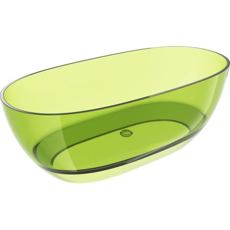 Mexen Pure lime vasca autoportante trasparente 170 x 80 cm, tappo cromato - 58071708012 (1/5)