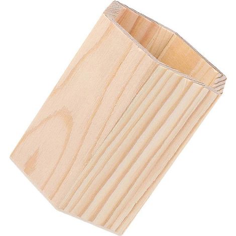 Porte-stylo vierge, étui à stylos en bois, pot à pinceaux kaki compatible avec d'autres usages de rangement. (1/5)