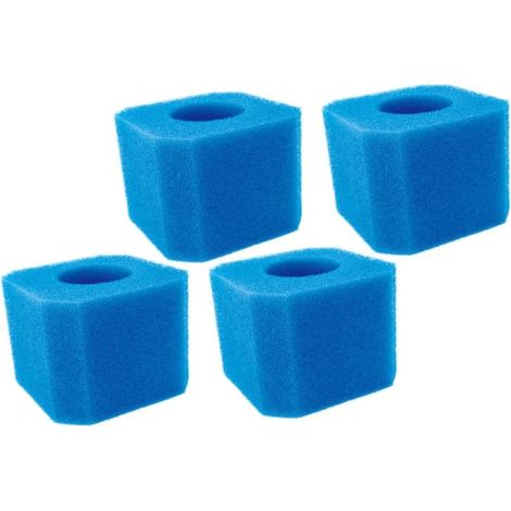 Lot De 4 Éponges Filtrantes Carrées pour Piscine Et Spa De Nage, Mousse PU Résistante Aux Alcalins, Filtration Et Respirante, Accessoires De Filtration Eau Propre (1/5)