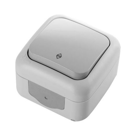 Interruptor de escalera IP54, color gris palmiye