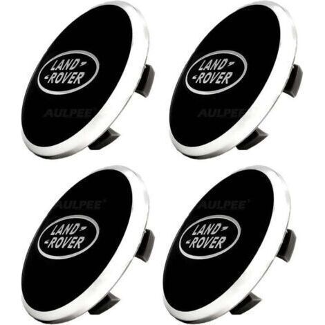 Hub cap with central logo 62 mm in ABS compatible with Land Rover accessories (LR black - black) (1/4)