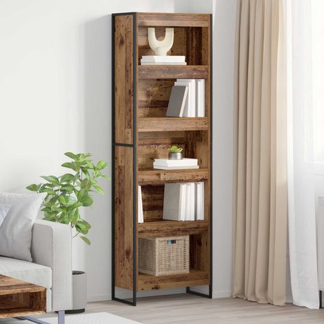 vidaXL Bücherregal 60 x 30 x 189,5 cm Holzwerkstoff Altholz (1/5)