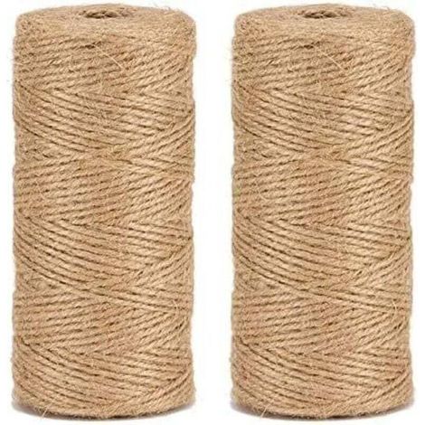 Cordeline Jute Naturel Ø1.5mm 100m Rouleau Lot de 2 x 200m Trois Brins Manuelle (1/4)