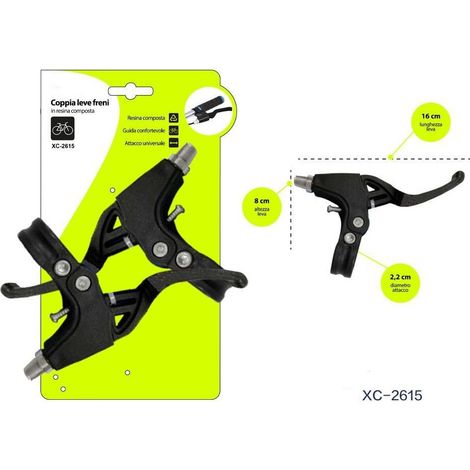 Trade Shop - PAAR BREMSHEBEL AUS HARZ FÜR FAHRRAD-UNIVERSALBEFESTIGUNG XC-2615 - (1/5)