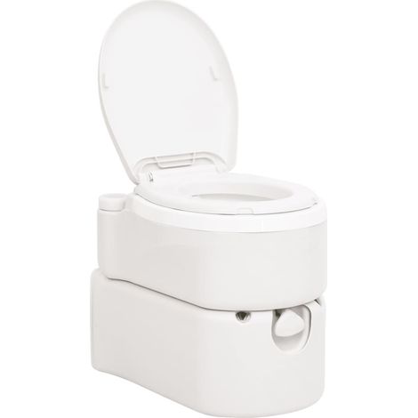 Toilettes de camping intégrées, blanches, 24+17 L, PEHD et PP