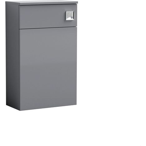 Contemporary Compact WC Toilet Unit 500mm - Grey