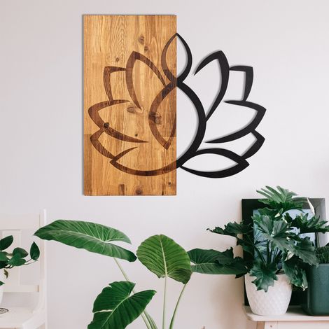 Enzo Accessoire mural décoratif en bois  Cadre en bois  58 x 58