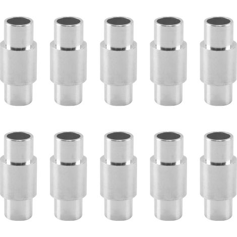 Lot de 10 espaceurs de patins à roulettes en ligne - En aluminium - Pour essieux de 8 mm et 6 mm - Argenté (1/5)