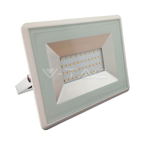 V-TAC 5955 Projecteur LED 30W SA rie SMD Ultra Mince ExtA rieur IP65 LumiA re Blanc Chaud 3000K Corps Blanc