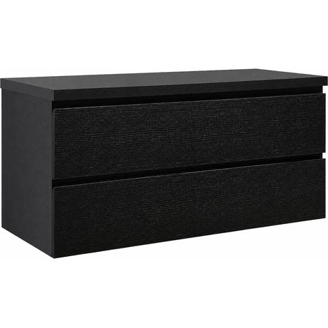 Meuble sous lavabo Angela 120cm - Badplaats - noir bois – Armoir (1/5)