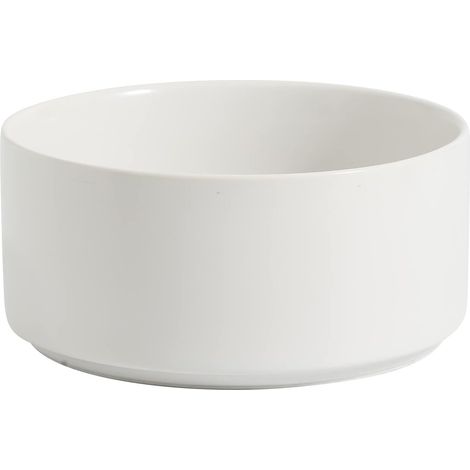 Havniva Gamelle-Gegenmittel aus Keramik für Chiens de Petite und Moyenne Taille, Bol de Nourriture und d'Eau, protège la Colonne cervicale, 15,2 cm, Blanc (1/5)