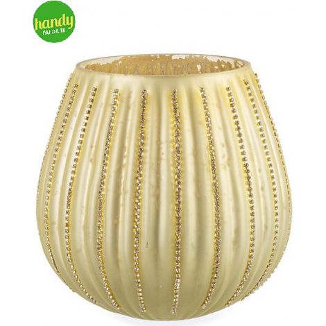 Portacandela Wiktor Bizzotto Oro h 13 cm