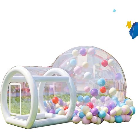 Maison à bulles, tente en dôme, ouverture automatique, intérieur spacieux, 2.5m avec souffleur (1/2)