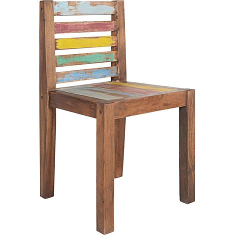 Maison Exclusive - Chaises à manger lot de 6 bois de récupération solide (1/5)