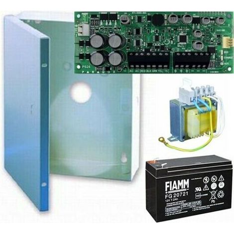 Paradox Kit2 BOX-2 + Alimentatore PS25 + Trasformatore Tf40/16 + Batteria 7 Ah